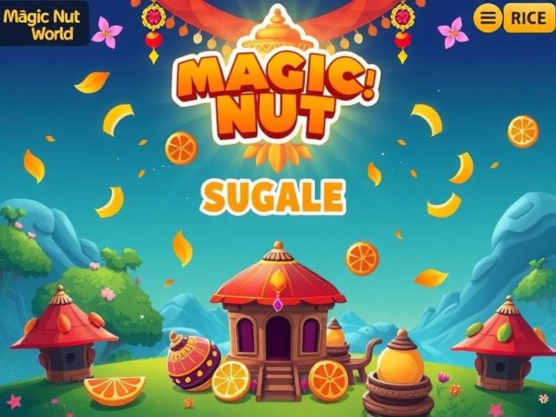 Magic Nut World game screenshot with Indian festival theme